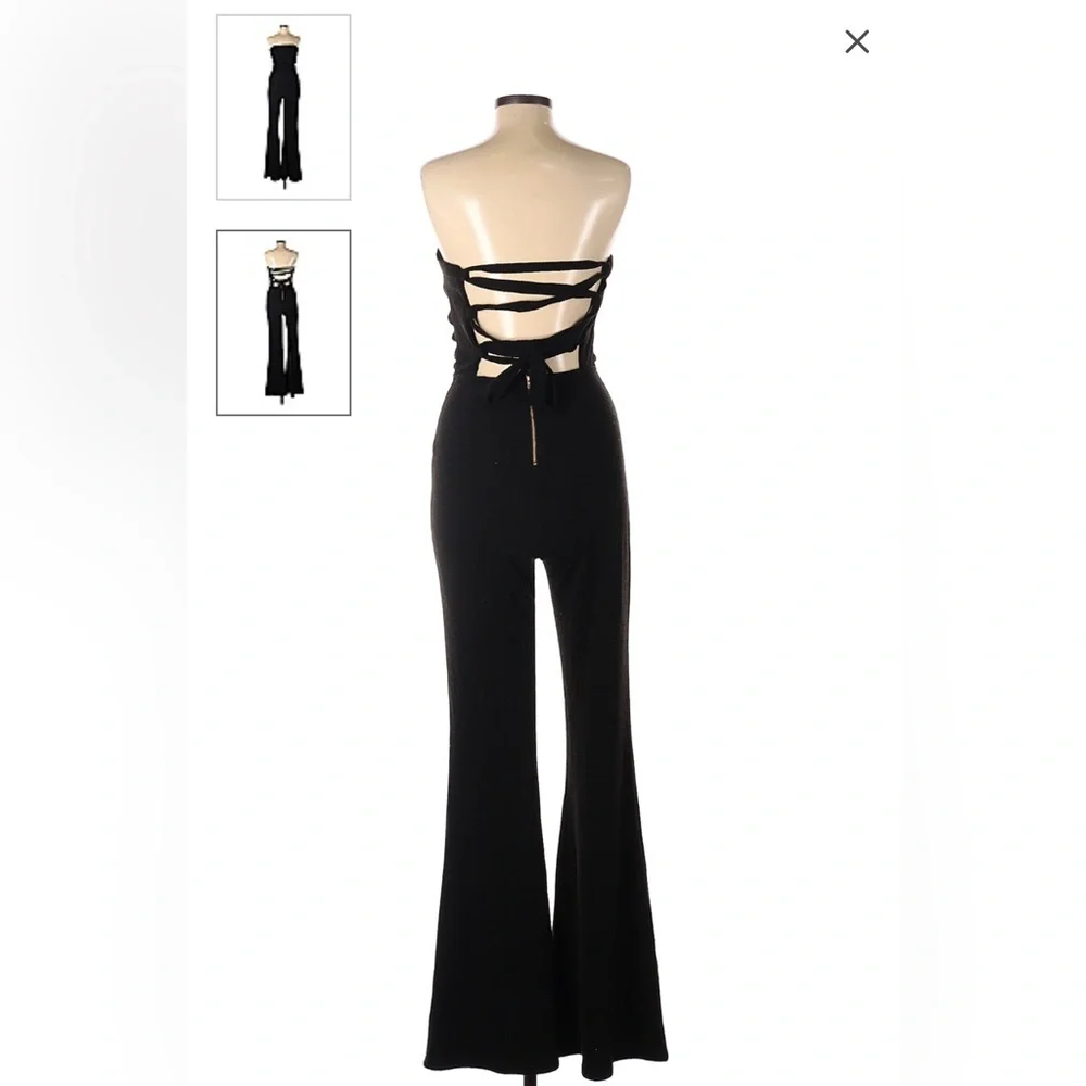 Fitted Sweater Jumpsuit- Flare leg - Picture 2 of 2